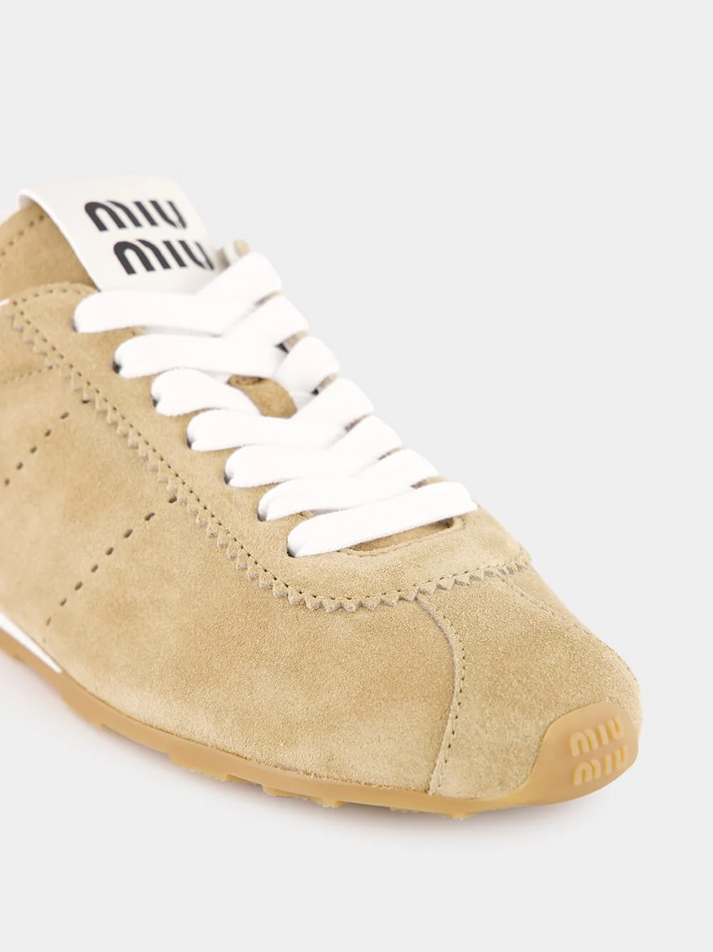 Desert Beige Plume Suede Sneakers - Image 7