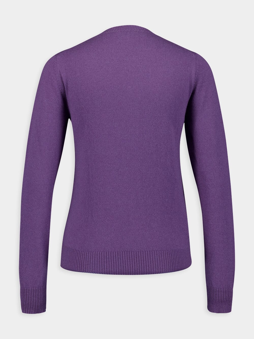 Slim-Fit Purple Cashmere Knit Cardigan - Image 2