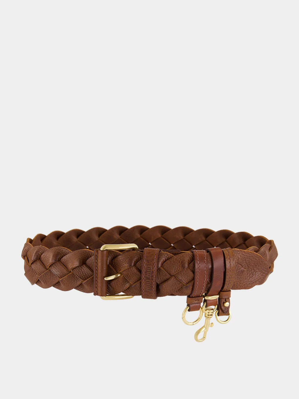 Tobacco Braided Leather Belt