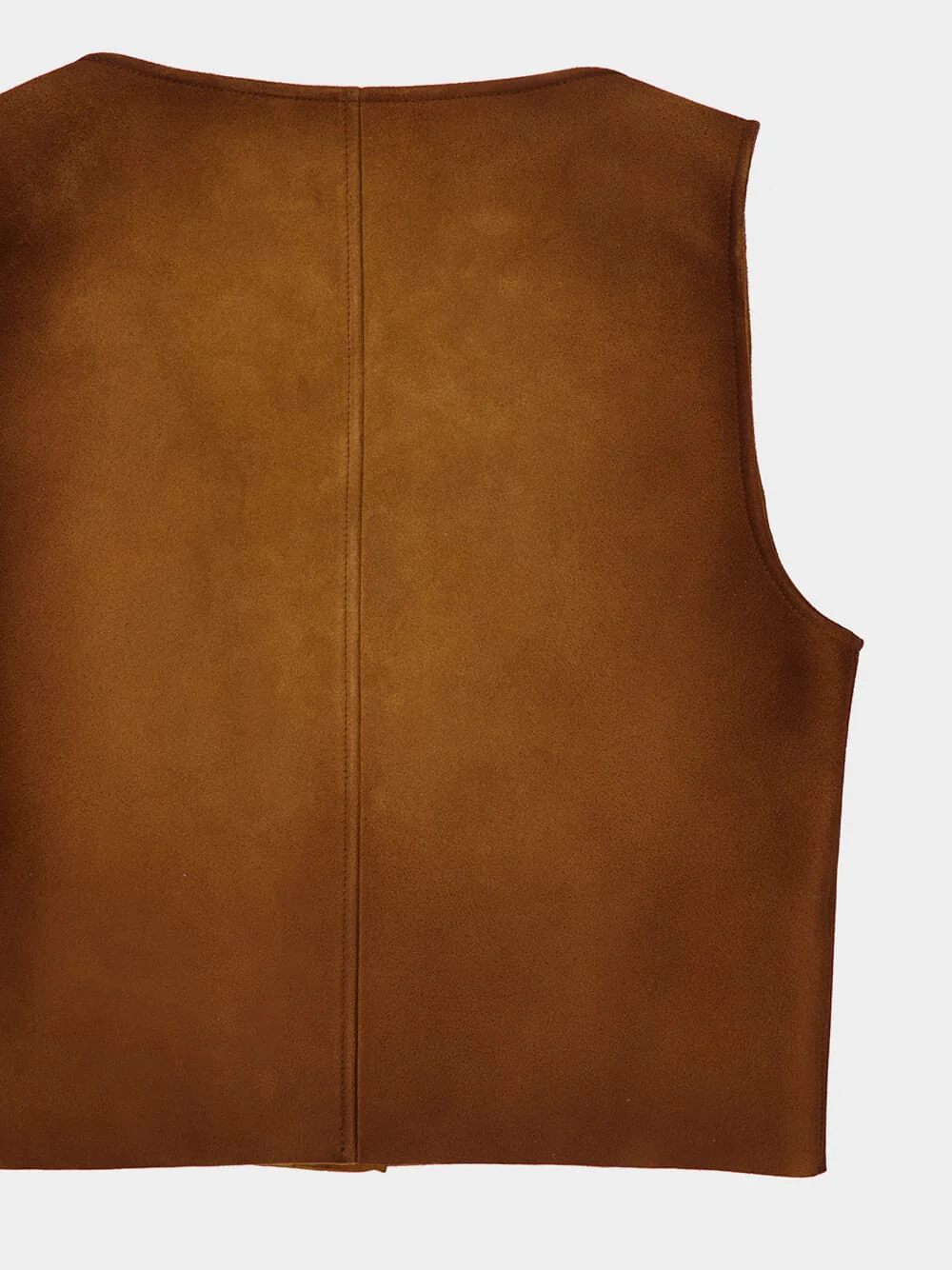 Cognac Waxed Suede Top - Image 4