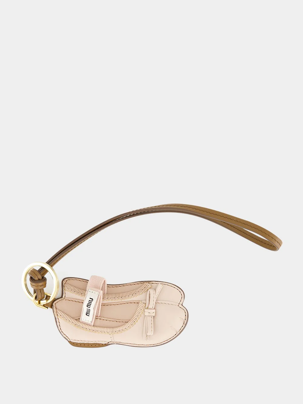 Water Lily Miu Ballet Leather Keychain