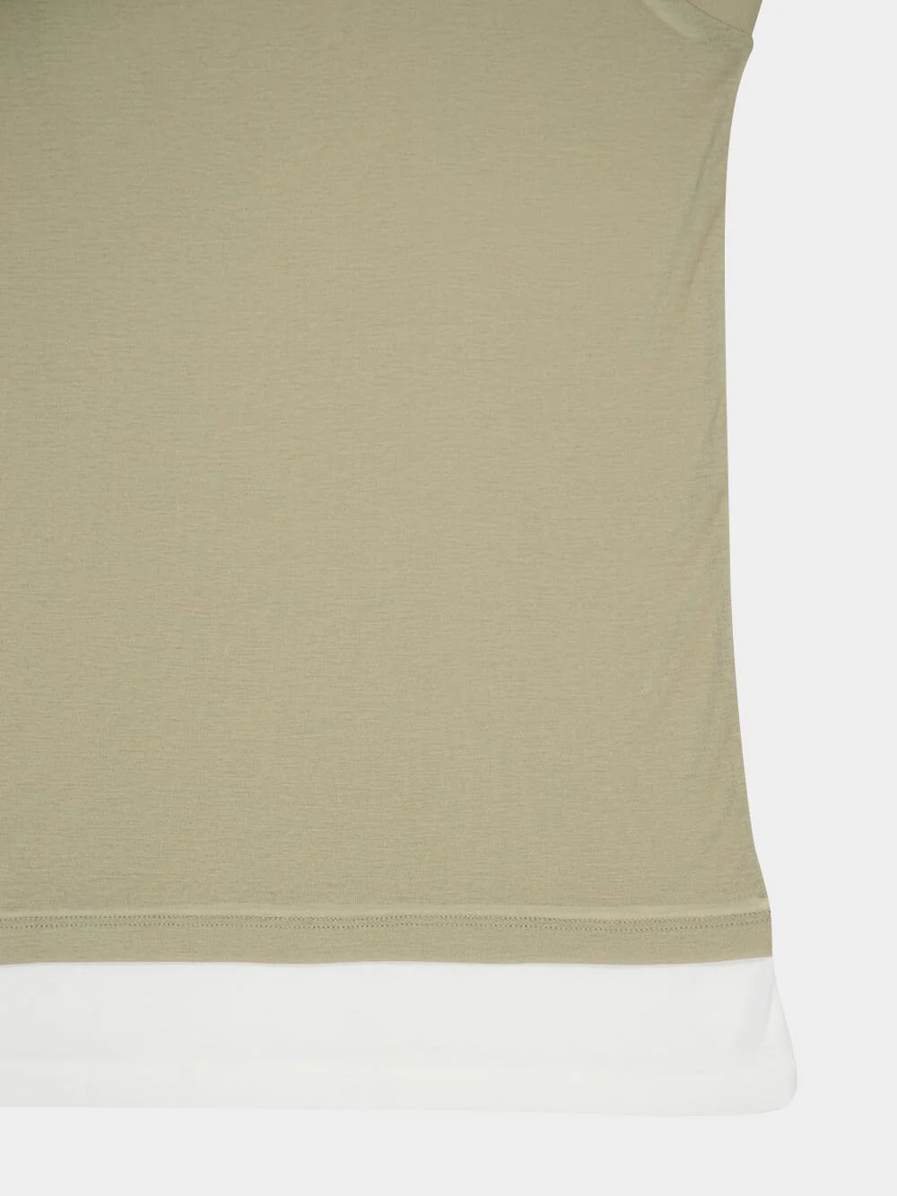 White and Pumice Ribbed Jersey Tank Top - Image 6