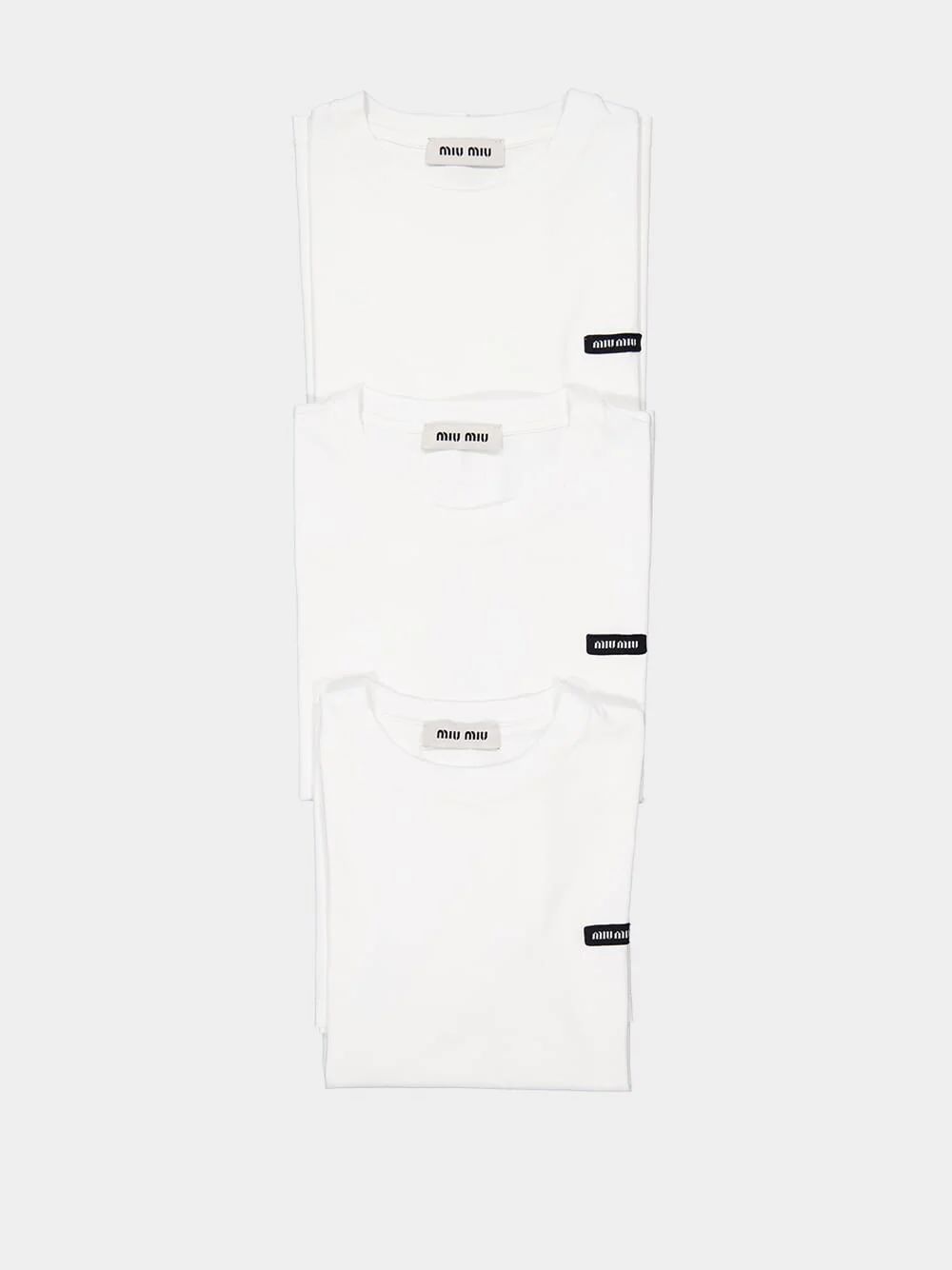 White Cotton Jersey T-Shirt 3-Pack - Image 12