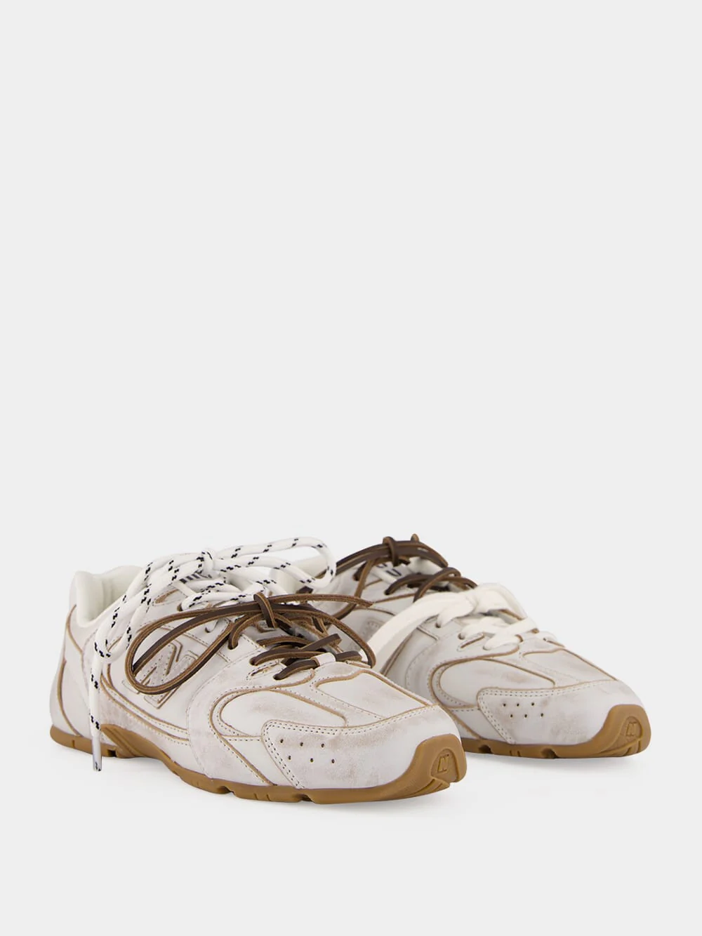 White New Balance 530 SL Leather Sneakers - Image 4