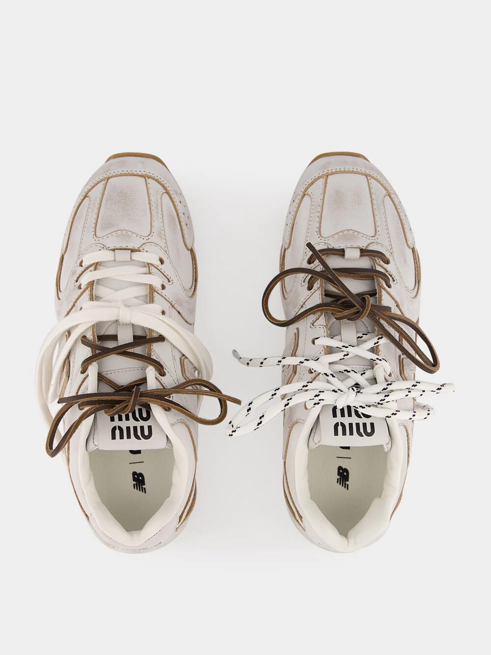 White New Balance 530 SL Leather Sneakers - Image 5