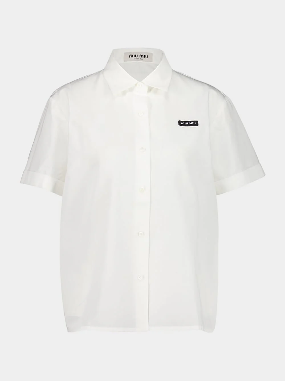 White Slubbed Poplin Shirt - Image 5
