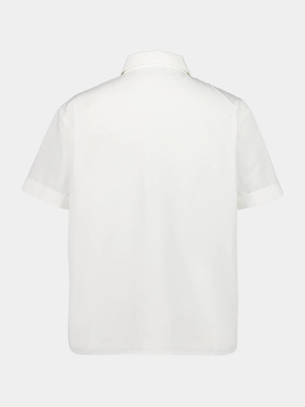 White Slubbed Poplin Shirt - Image 6