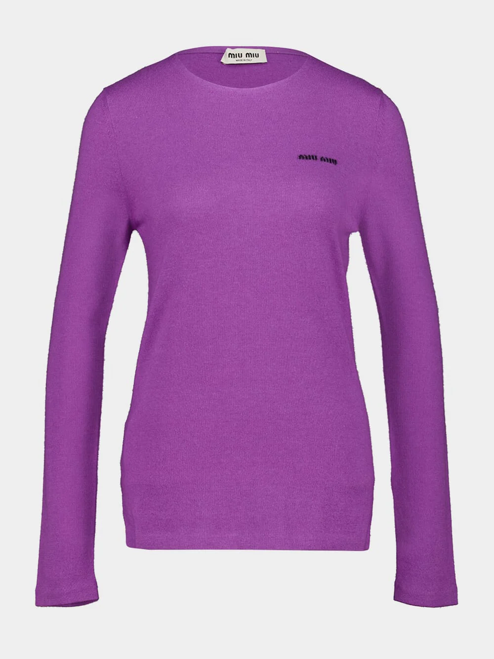 Wisteria Cashmere-Silk Crewneck Sweater