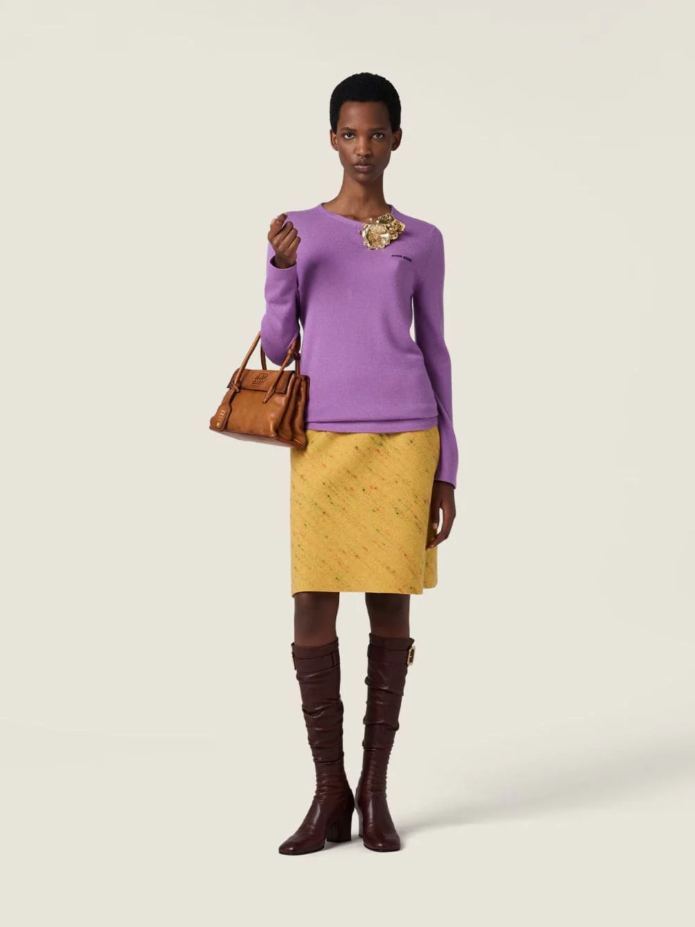 Wisteria Cashmere-Silk Crewneck Sweater - Image 2