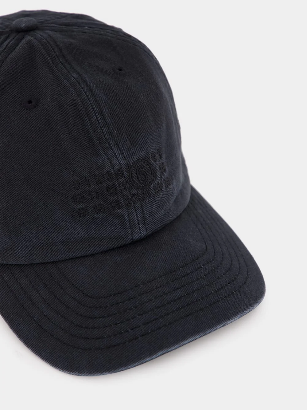 Black Distressed Look Logo Cap - Image 3