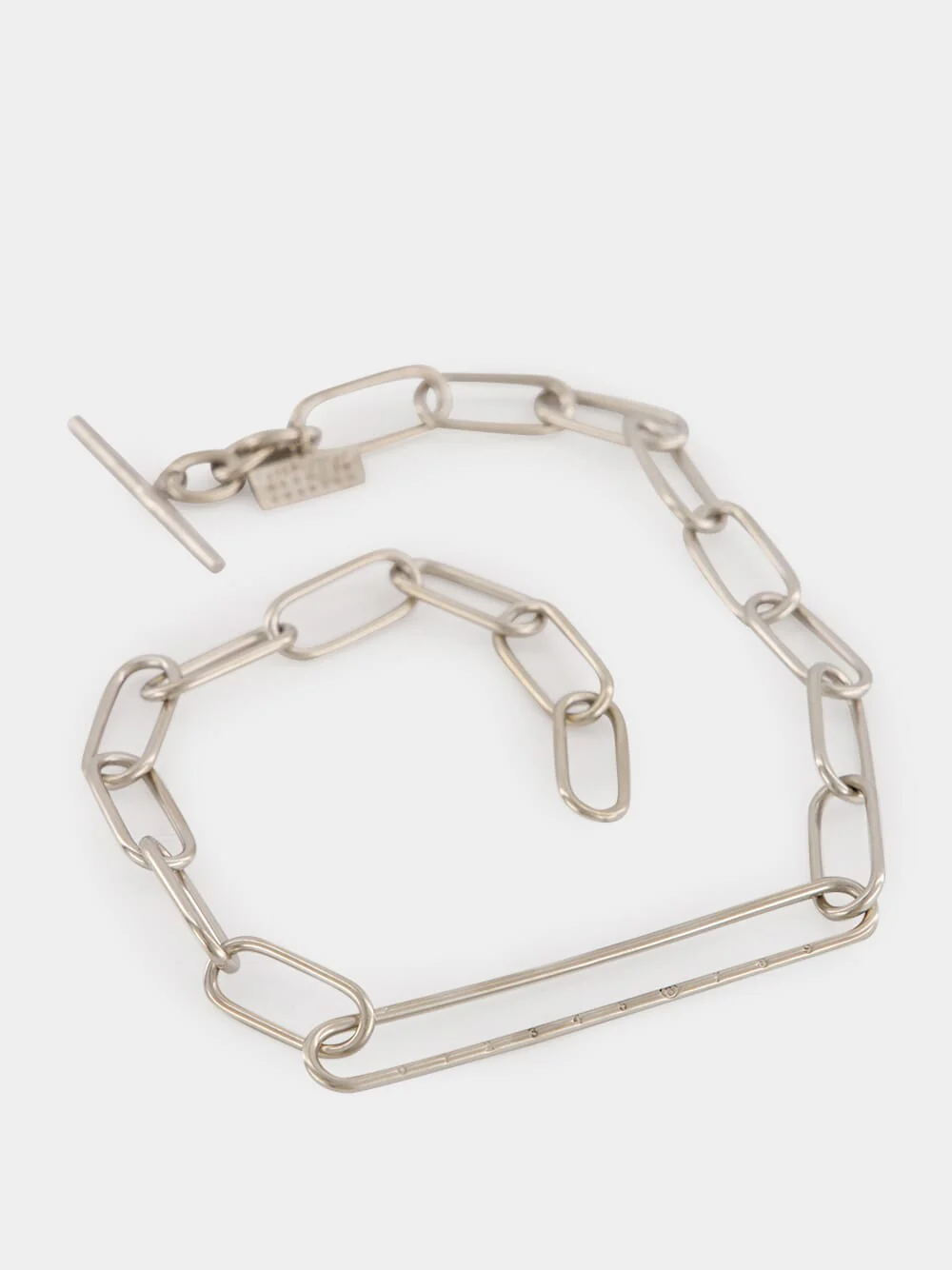 Brass Chain Necklace With Elongated Links - Image 3