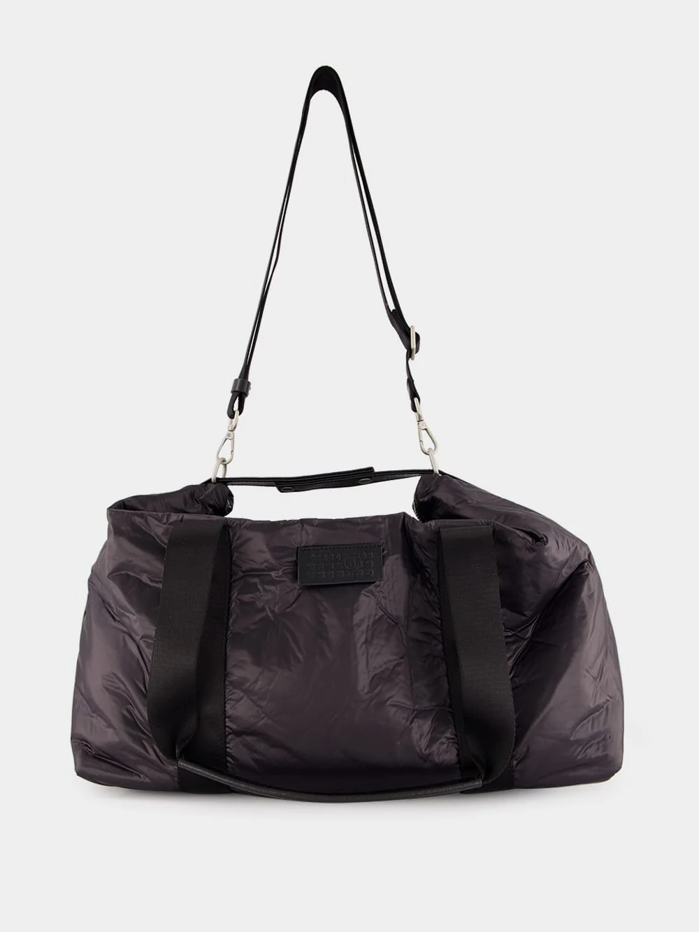 Black Crunched Nylon Weekend Bag - Image 3