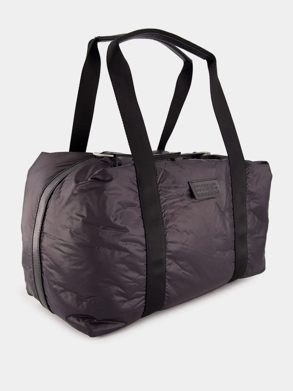 Black Crunched Nylon Weekend Bag - Image 4