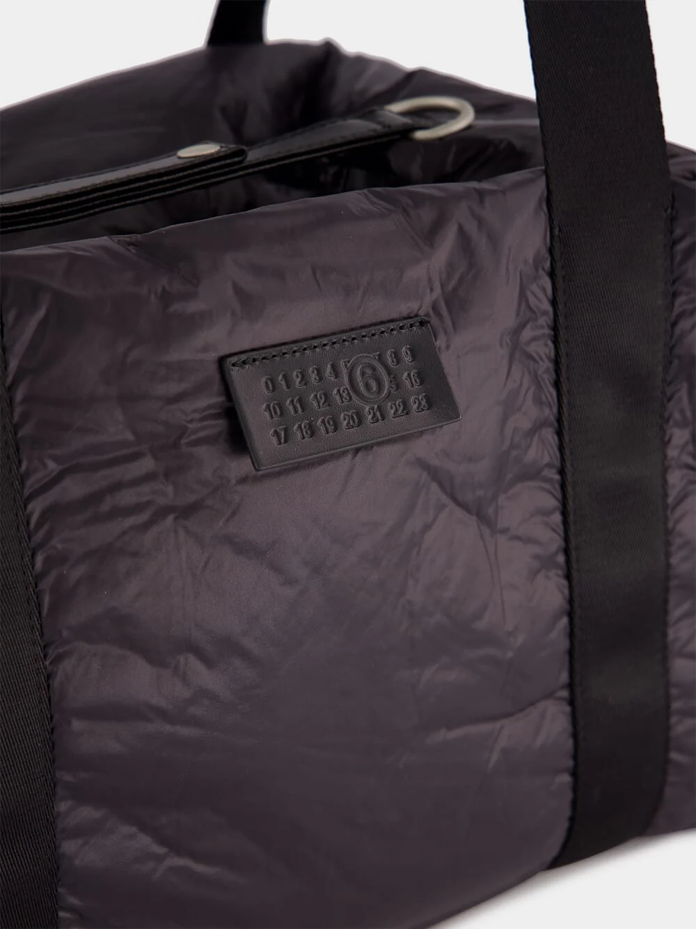 Black Crunched Nylon Weekend Bag - Image 7