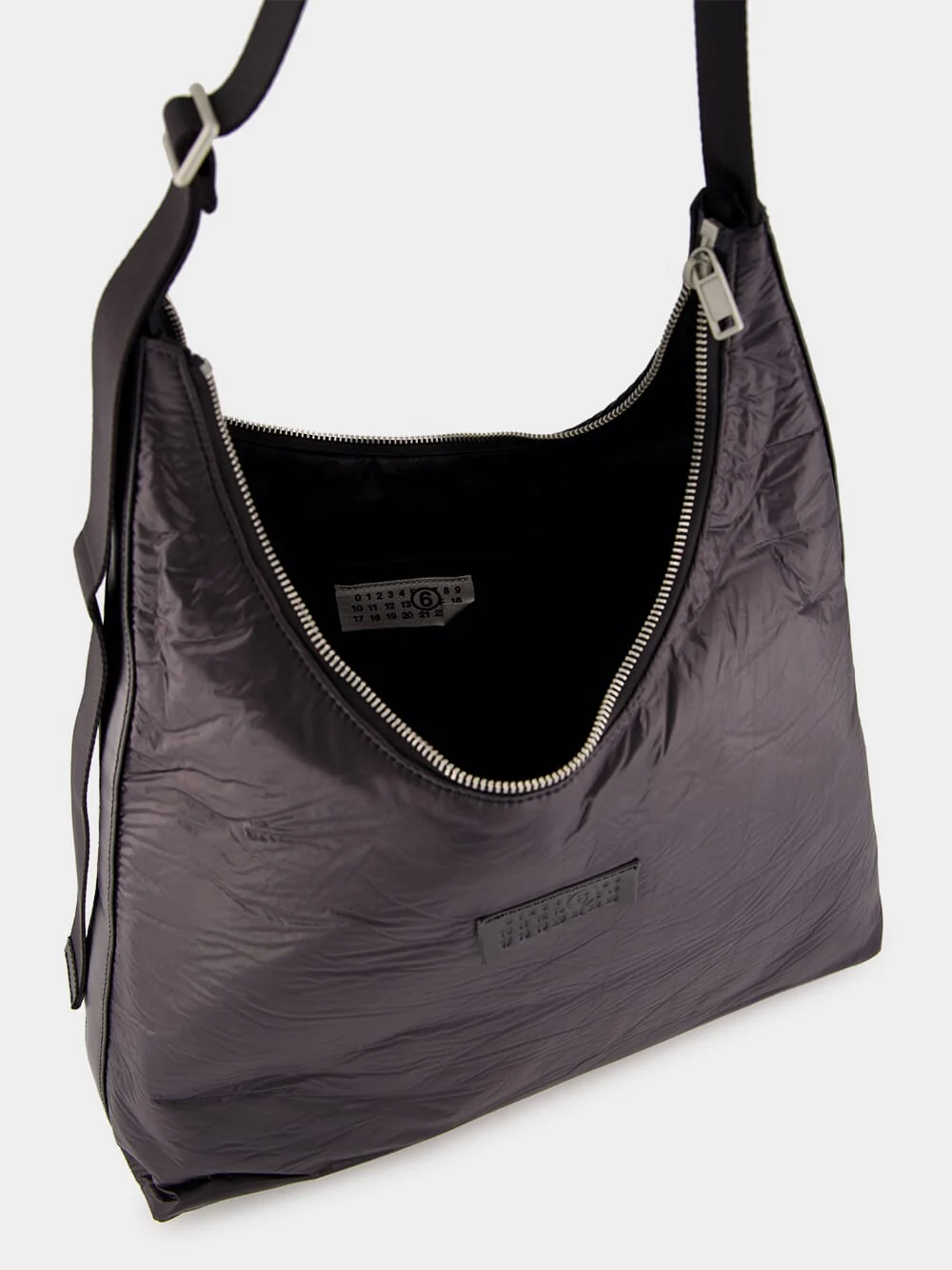 Black Padded Zipped Shoulder Bag - Image 5