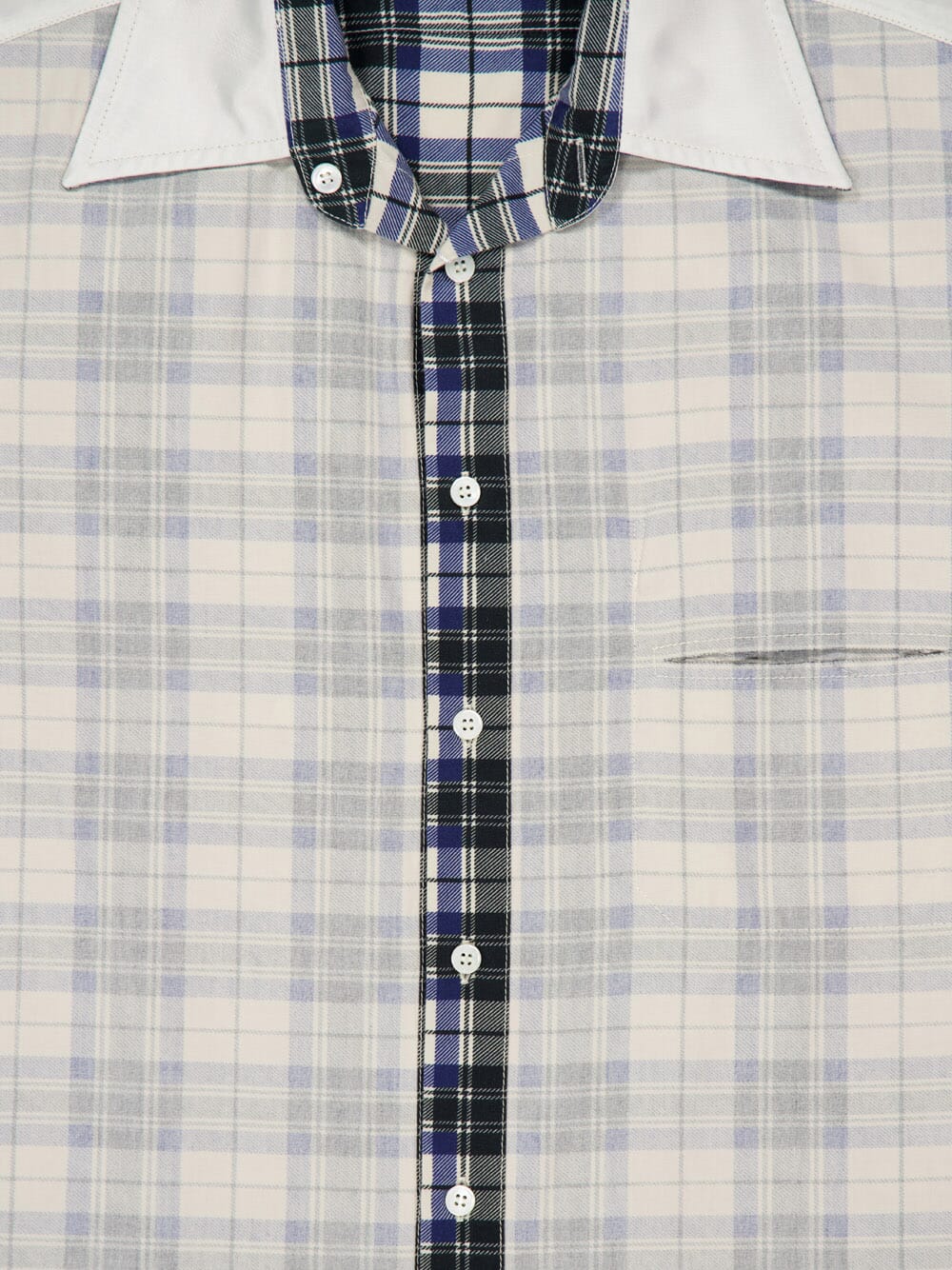 Black and White Checked Cotton Shirt - Image 3