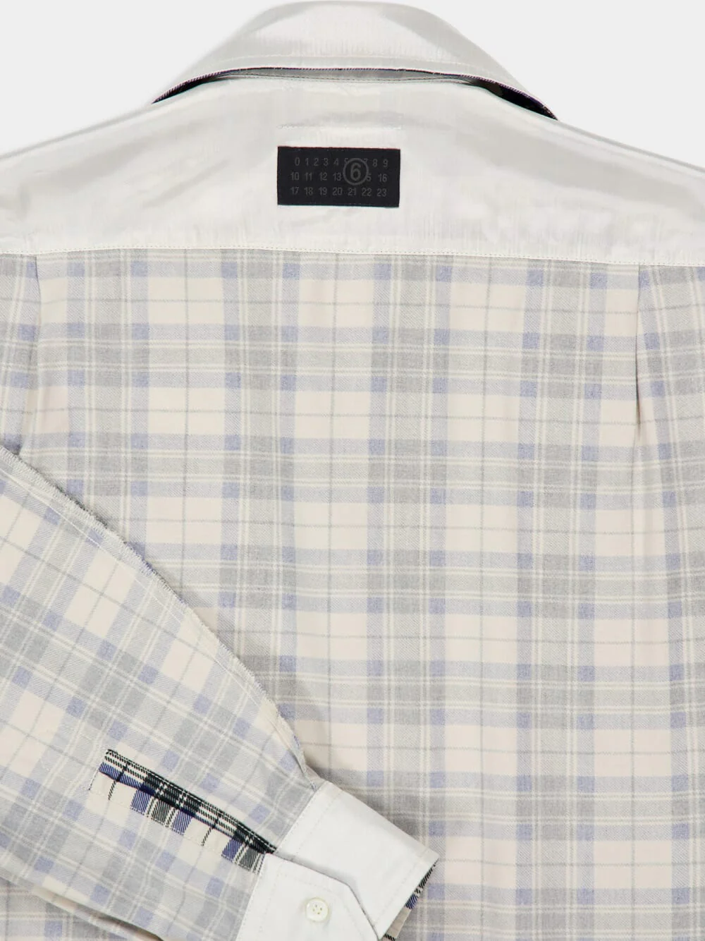 Black and White Checked Cotton Shirt - Image 4