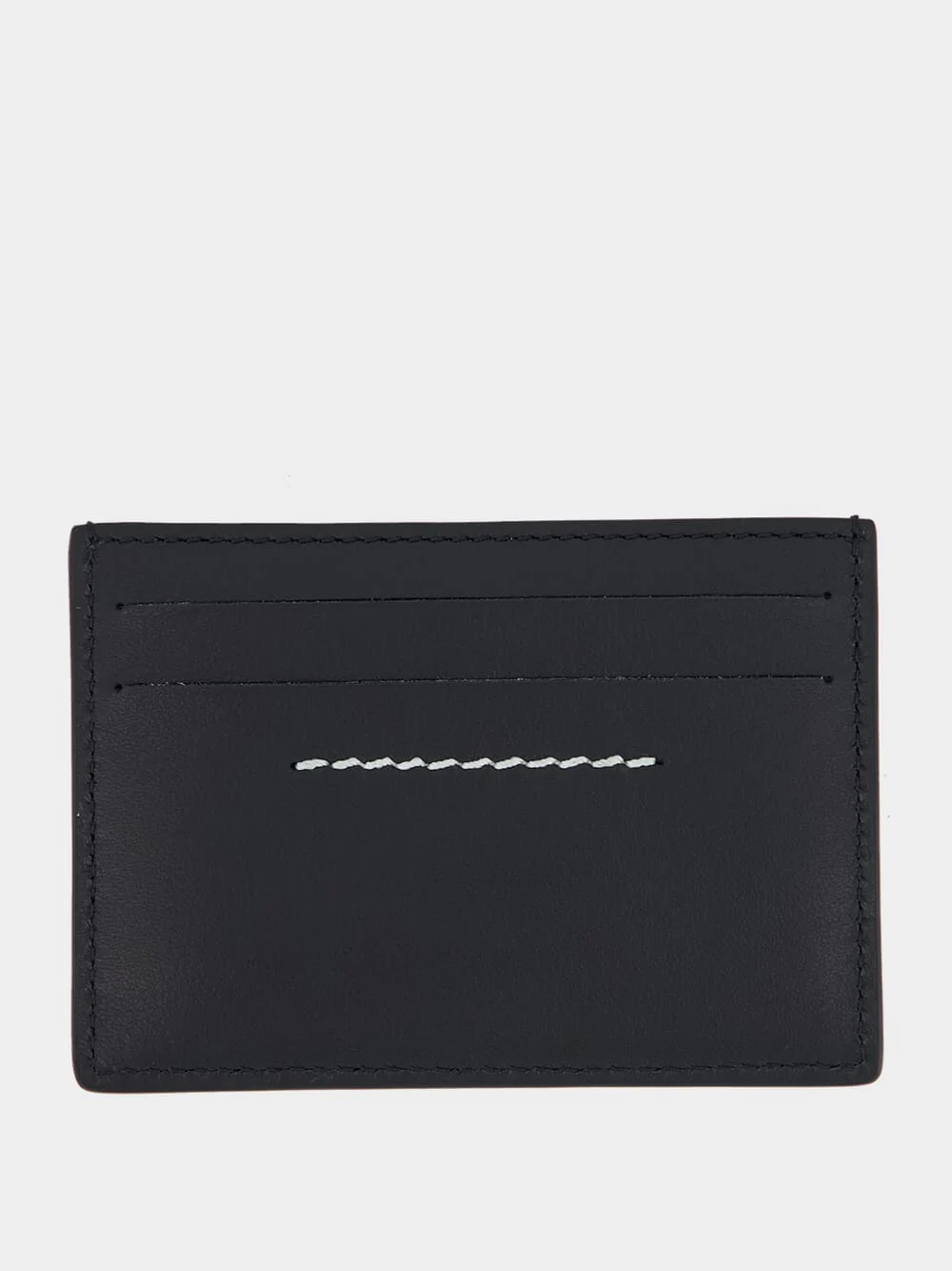 Black Leather Cardholder with Logo - Image 2