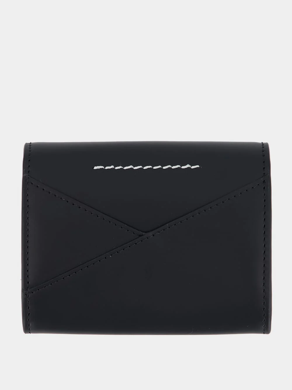Black Leather Flap Wallet - Image 2