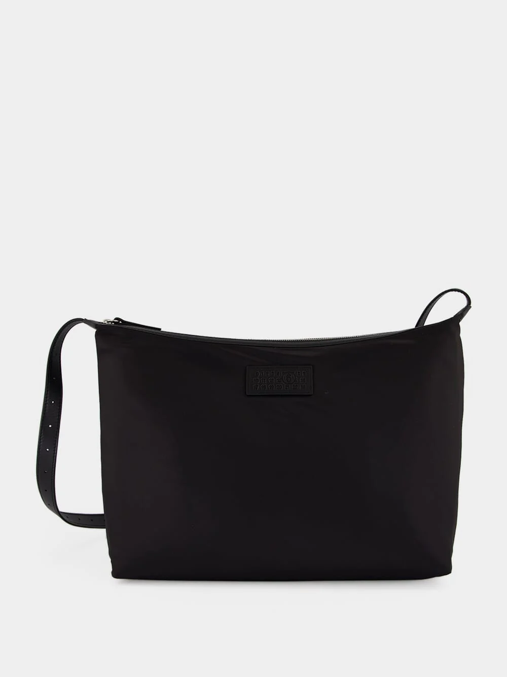 Black Numeric Nylon Crossbody Bag