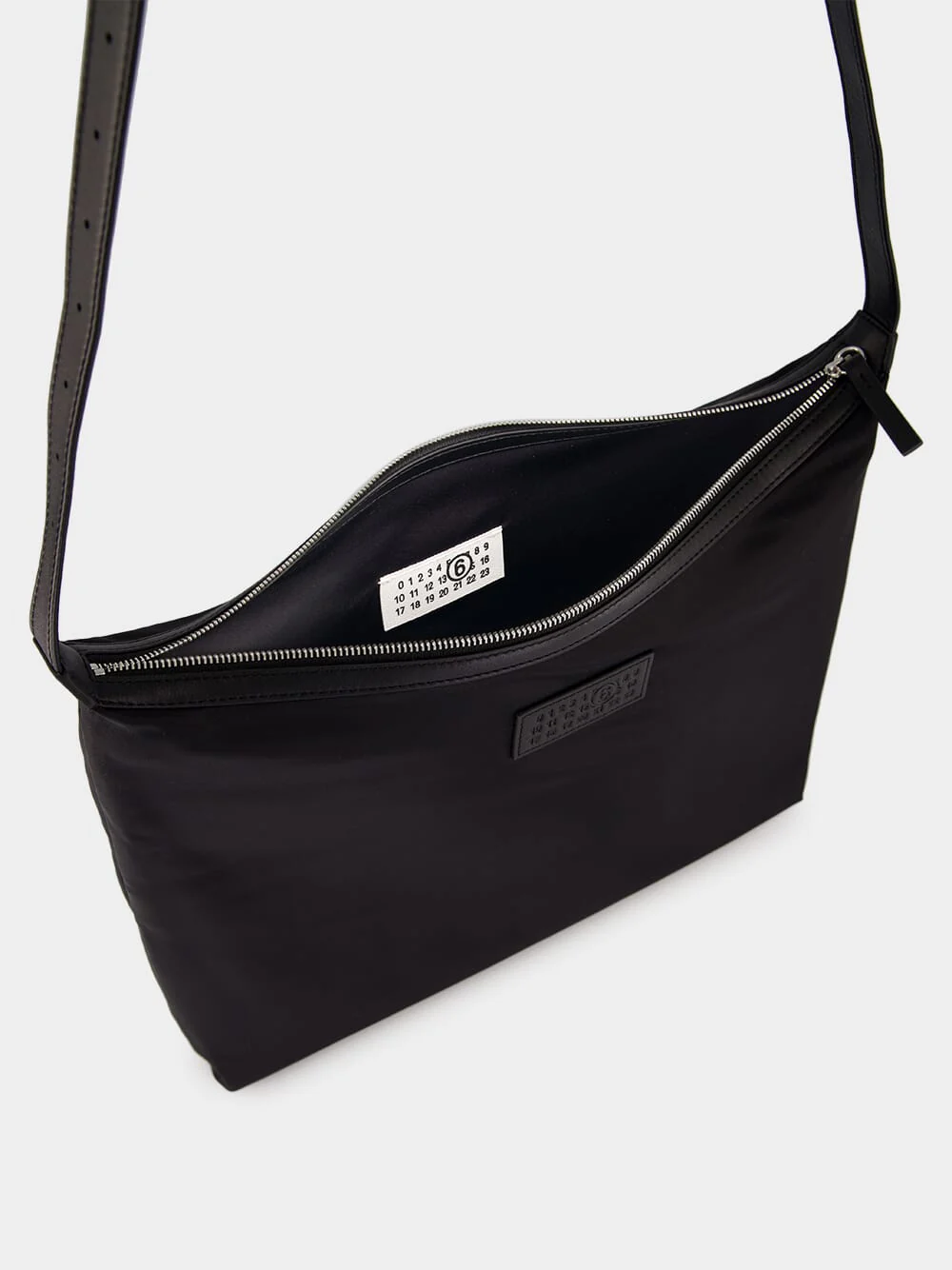 Black Numeric Nylon Crossbody Bag - Image 6