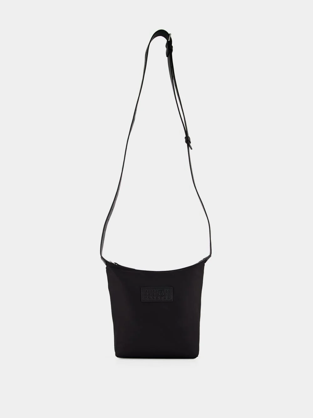Black Numeric Vertical Nylon Crossbody Bag - Image 2