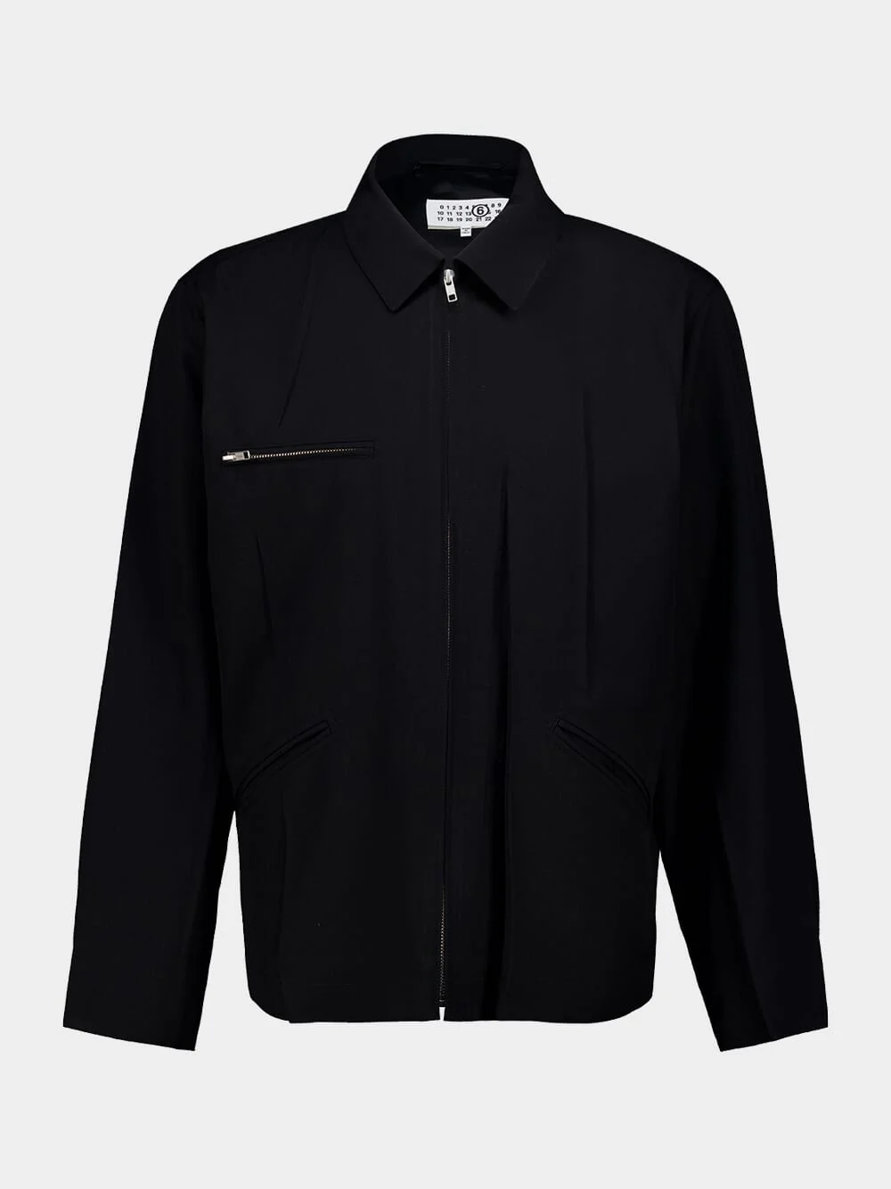 Black Virgin Wool-Blend Sport Jacket