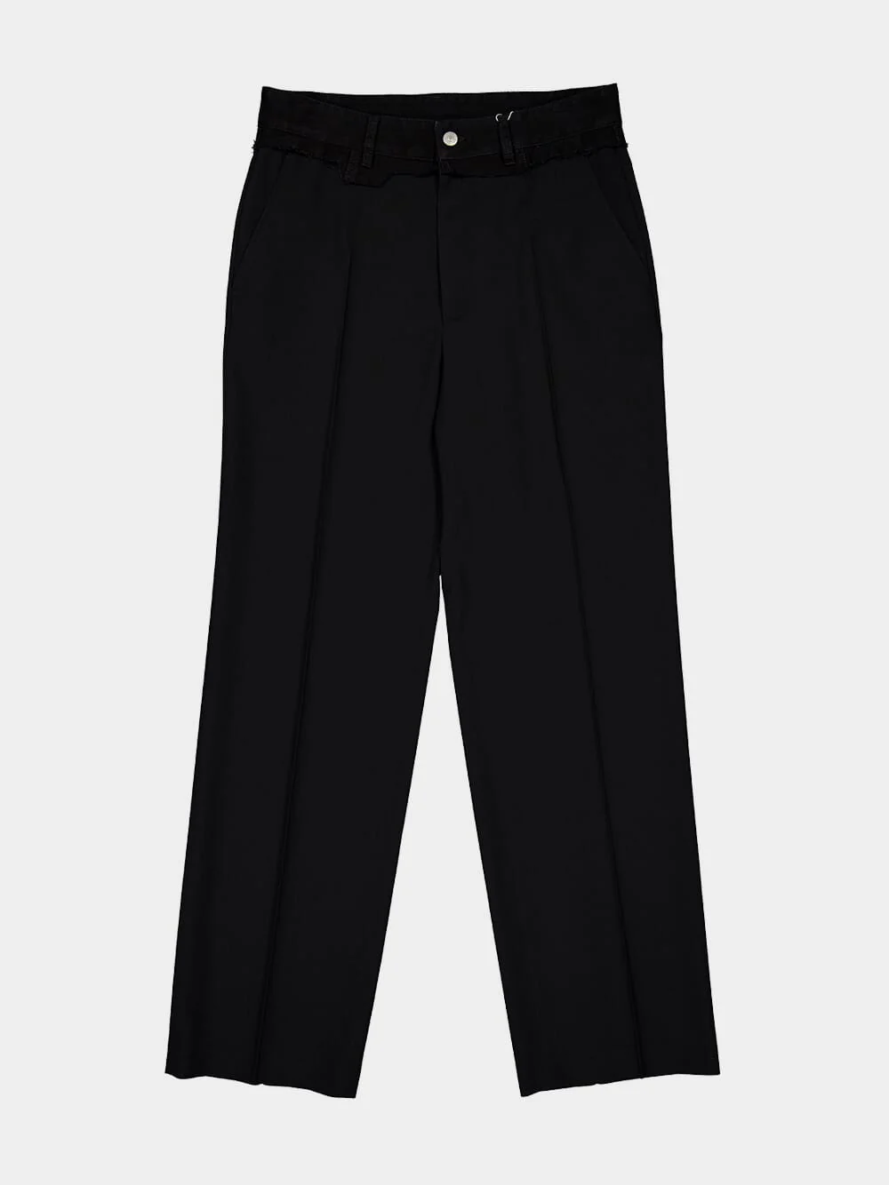Black Virgin Wool-Blend Trousers - Image 5