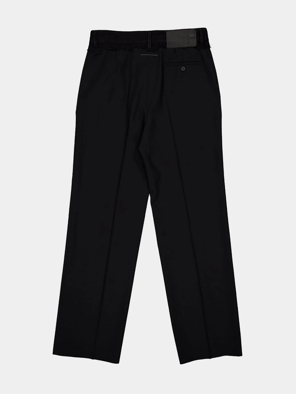Black Virgin Wool-Blend Trousers - Image 6