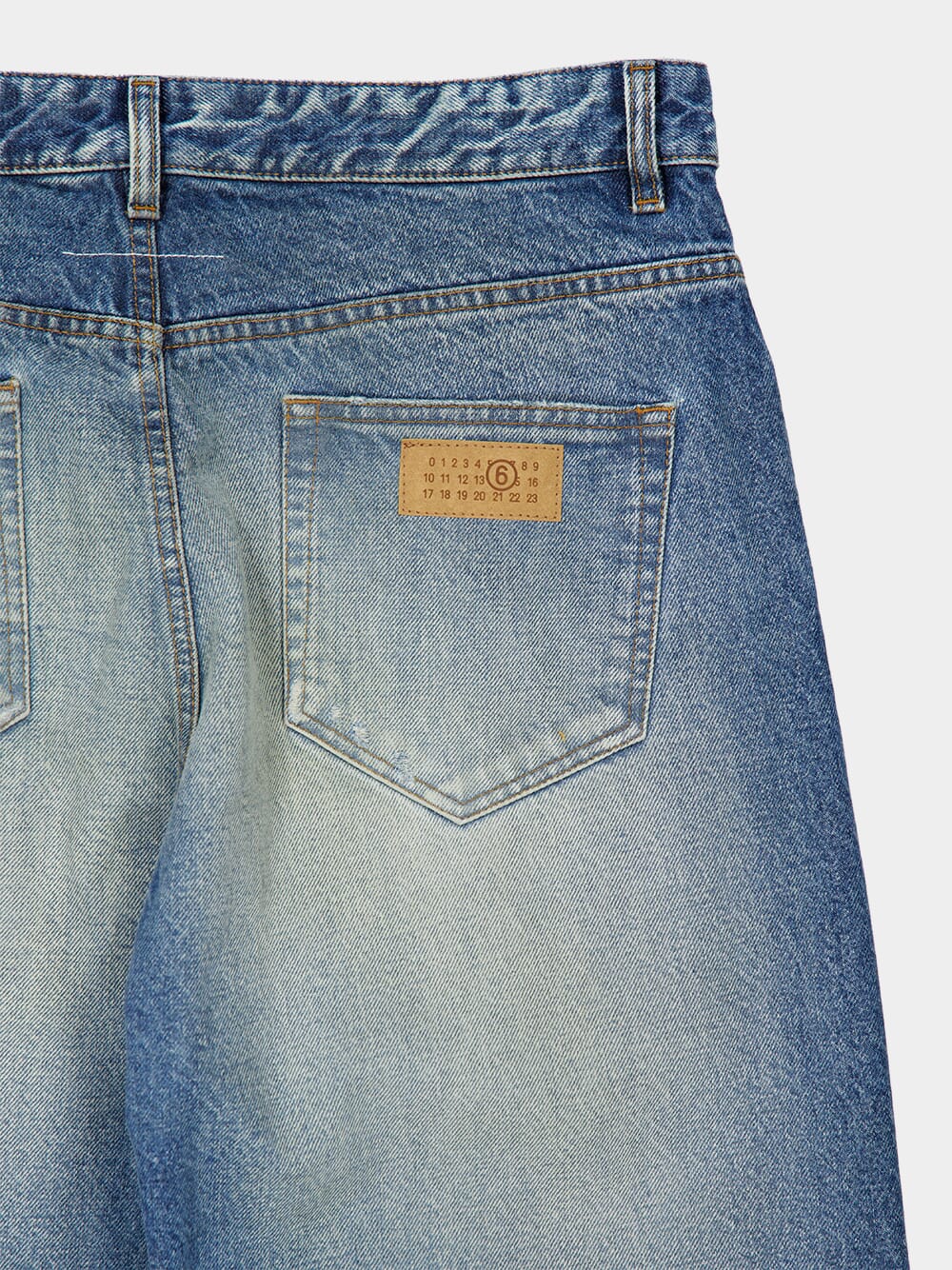 Blue Distressed Straight-Leg Jeans - Image 6