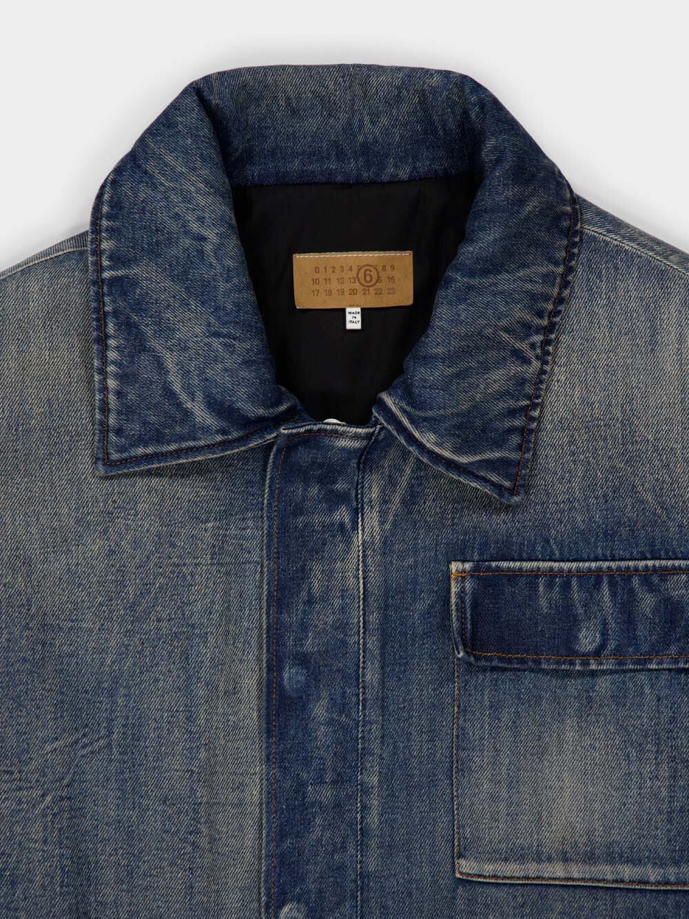 Blue Insulated Denim Jacket - Image 3