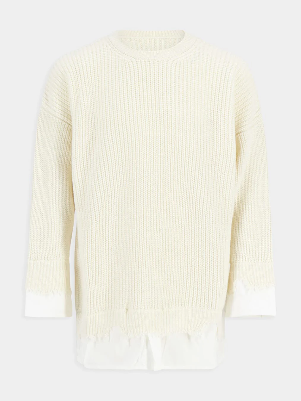 C-Neck Crochet-Knit Jumper - Image 2