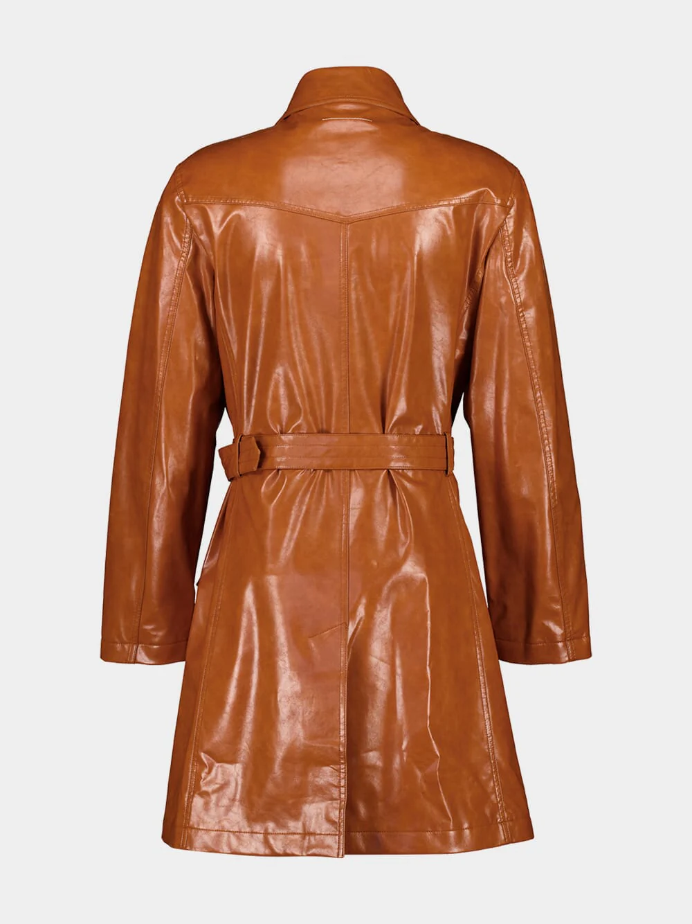 Caramel Belted Trench Coat - Image 2