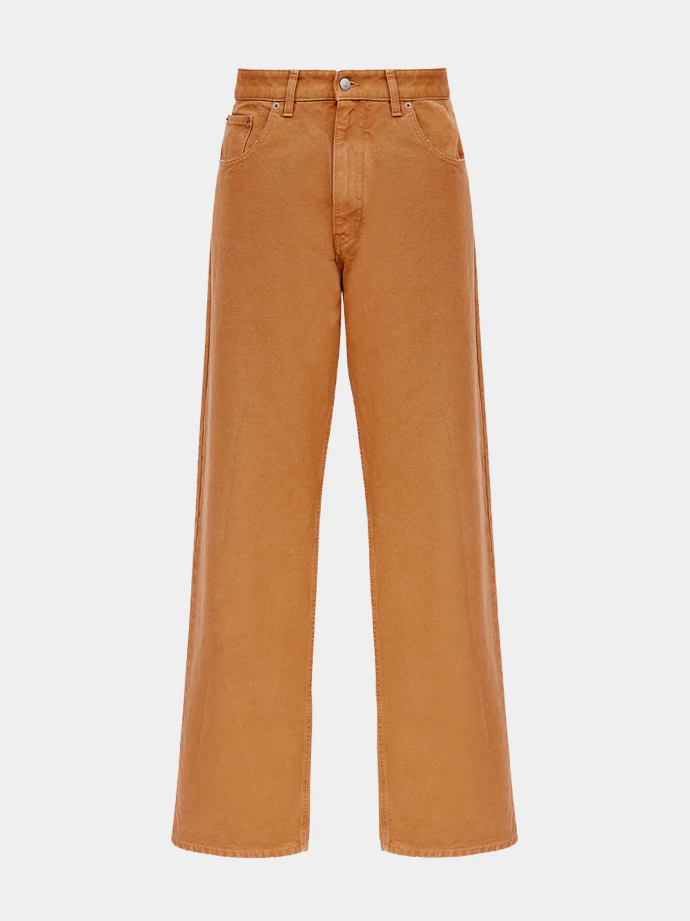 Caramel Brown Wide-Leg Trousers