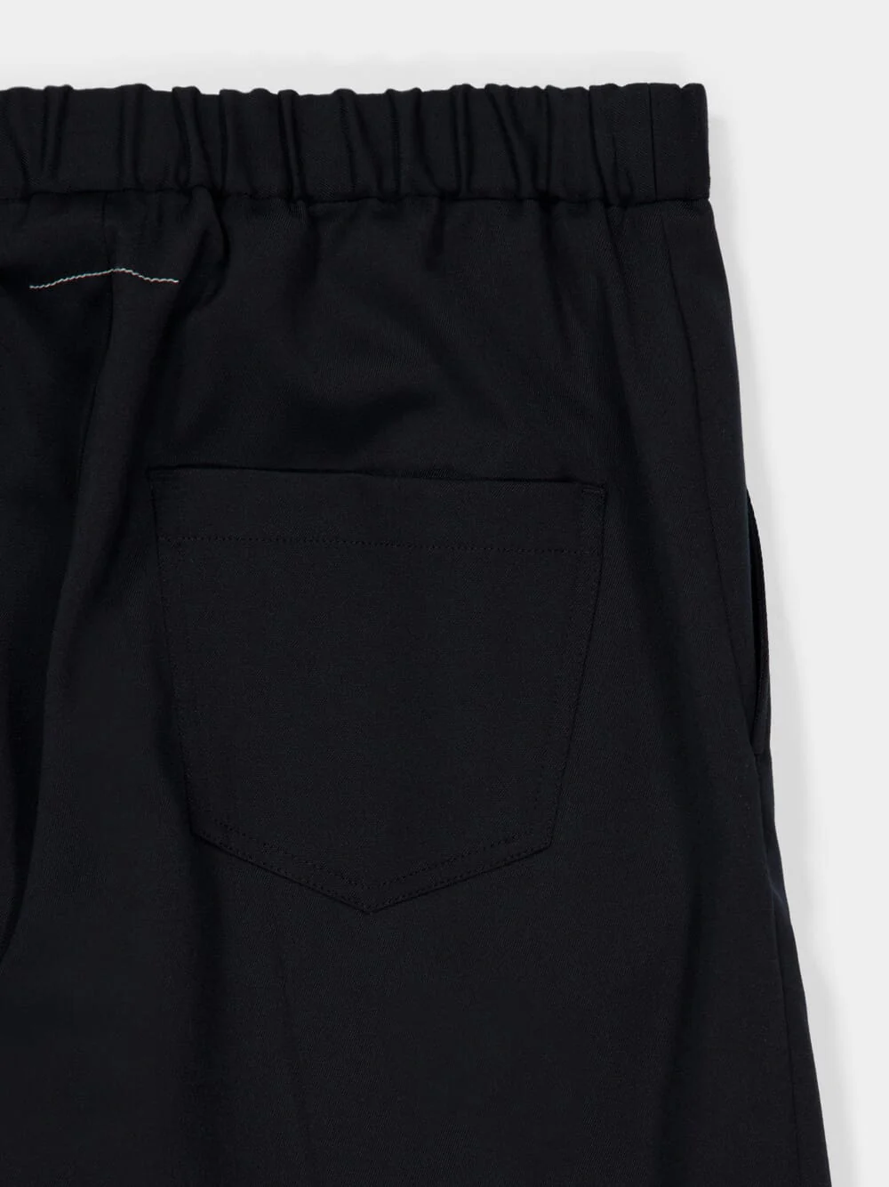 Black Tailored Drawstring-Waist Trousers - Image 6