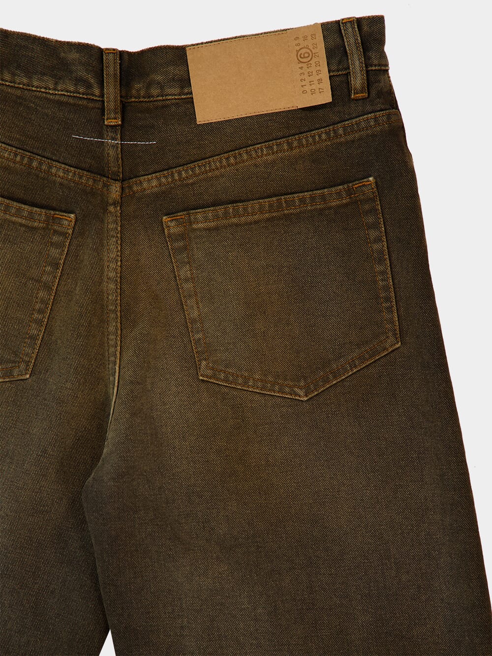 Brown Distressed 5-Pocket Cotton Jeans - Image 4