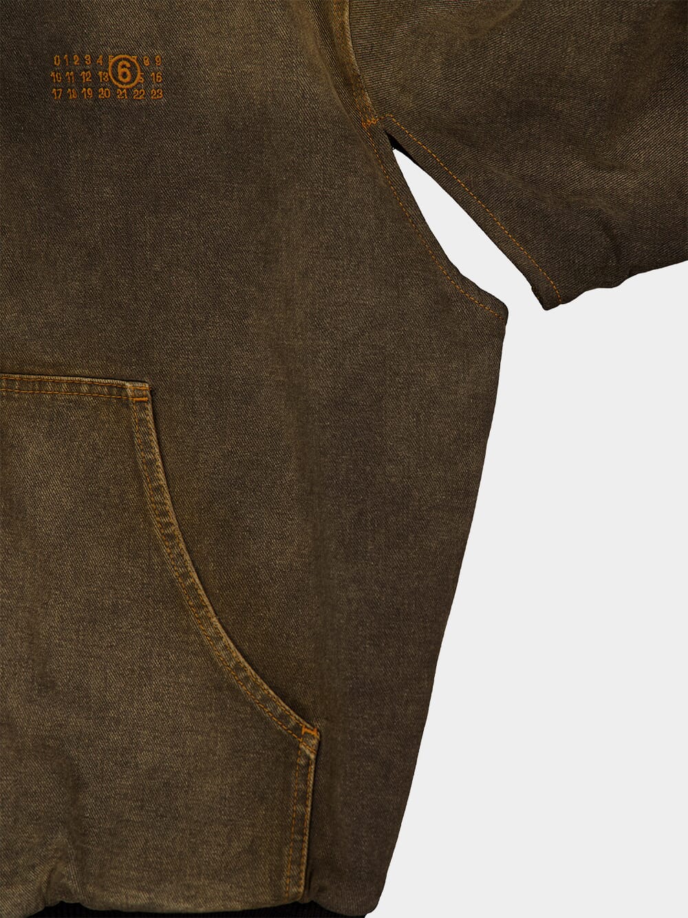 Brown Hooded Denim Jacket - Image 6