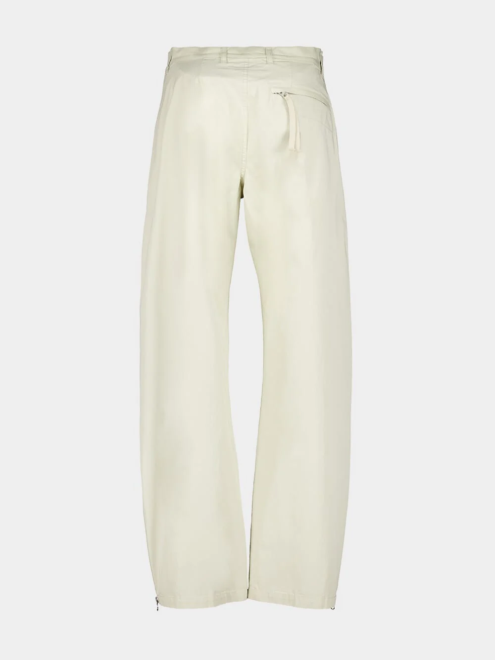 Cream Loose Fit Cotton Pants - Image 2