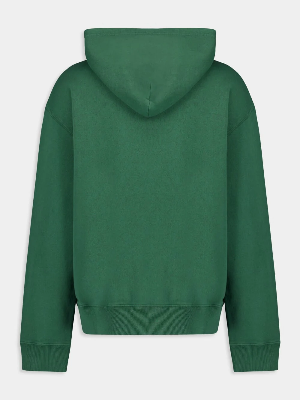 Green Cotton Numbers-Motif Drawstring Hoodie - Image 2