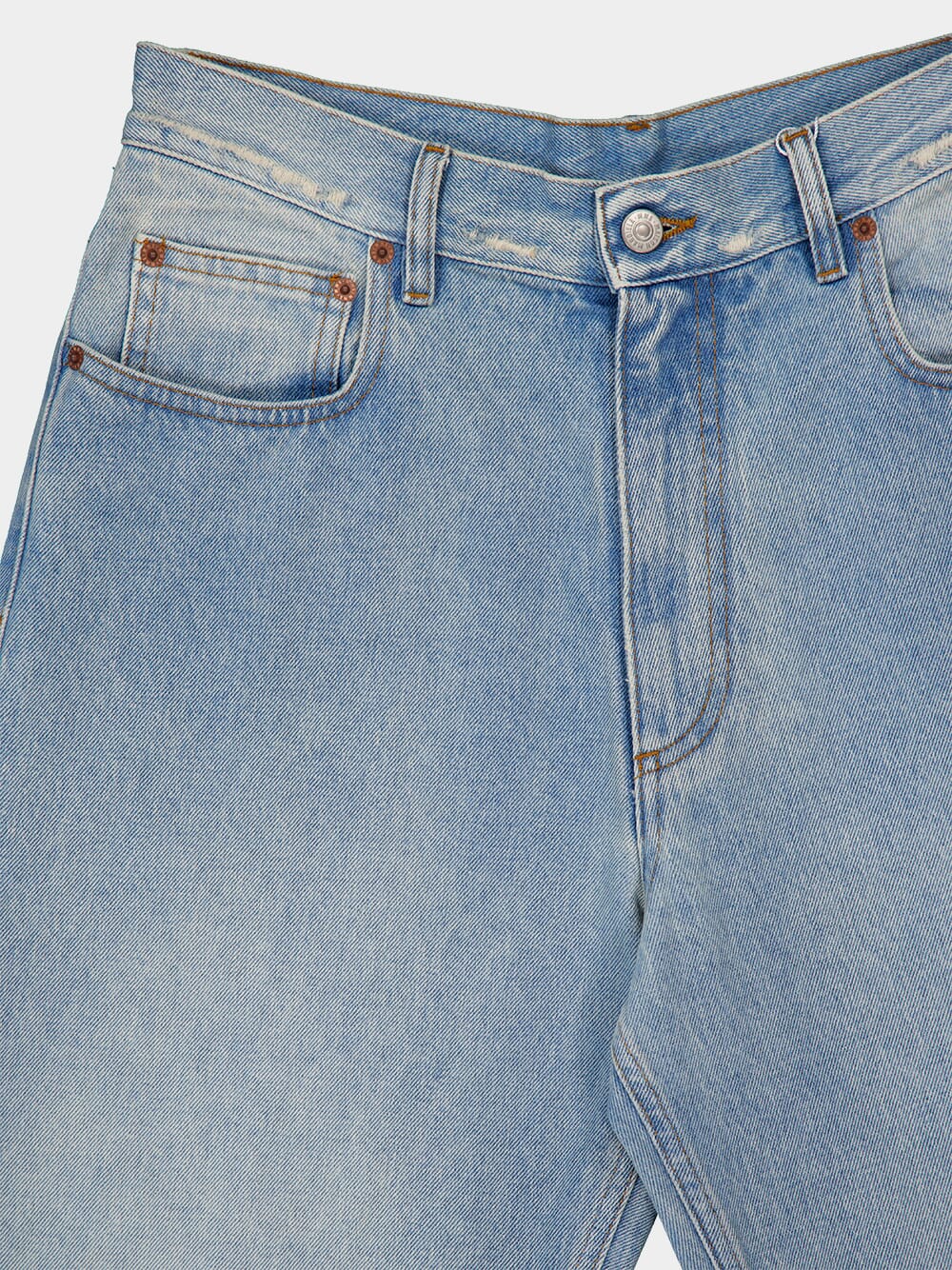 Light Blue High-Waisted Denim Trousers - Image 5