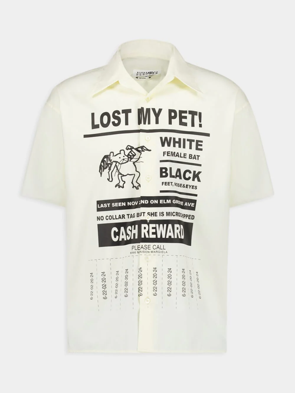 Short-Sleeve Printed Cotton Button-Up Shirt