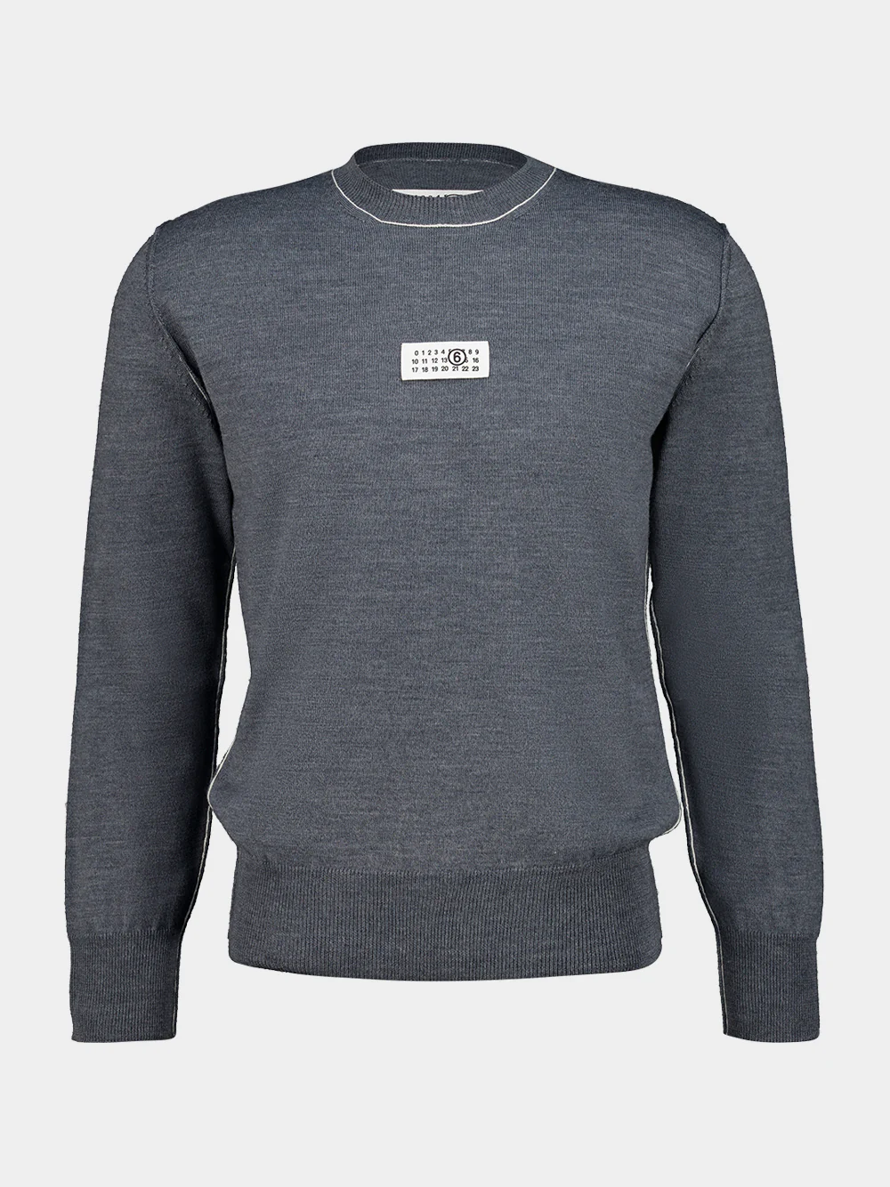 Grey Melange Virgin Wool Jumper