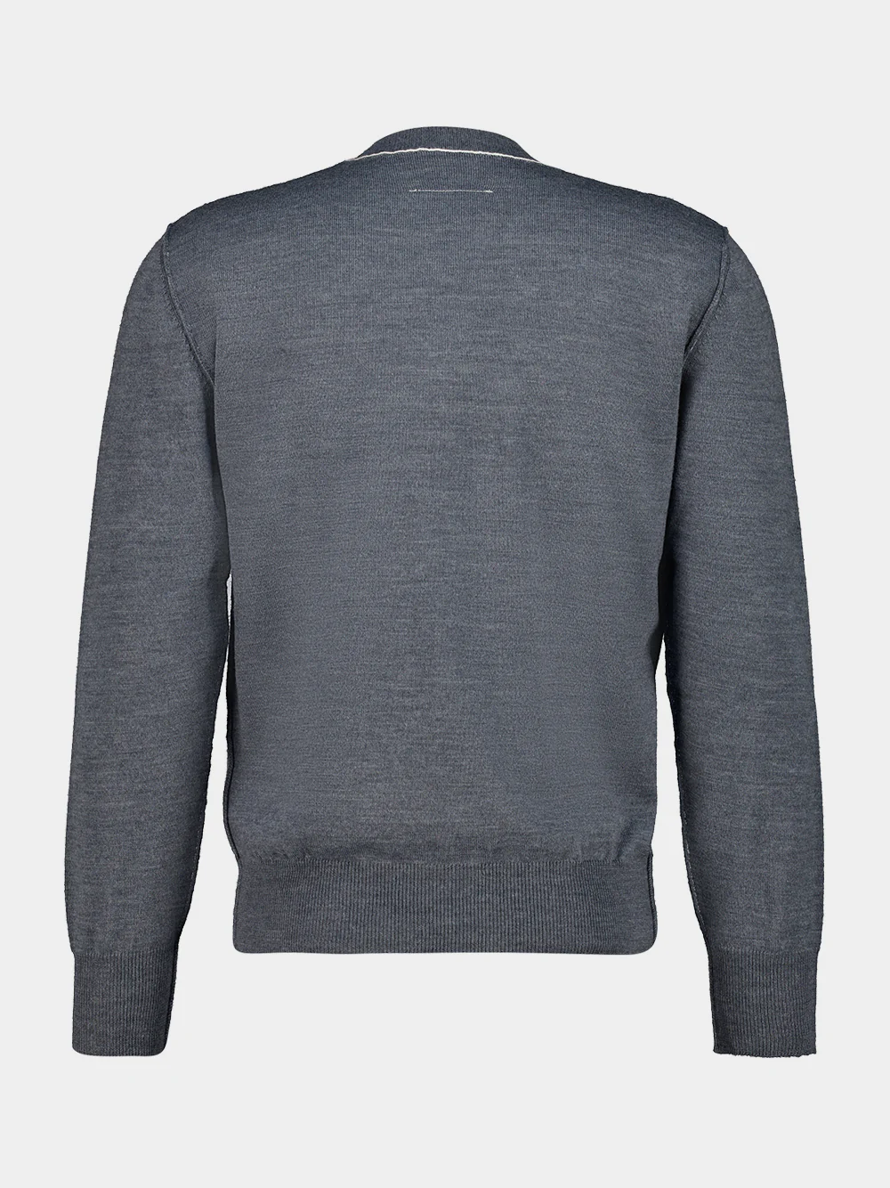Grey Melange Virgin Wool Jumper - Image 2