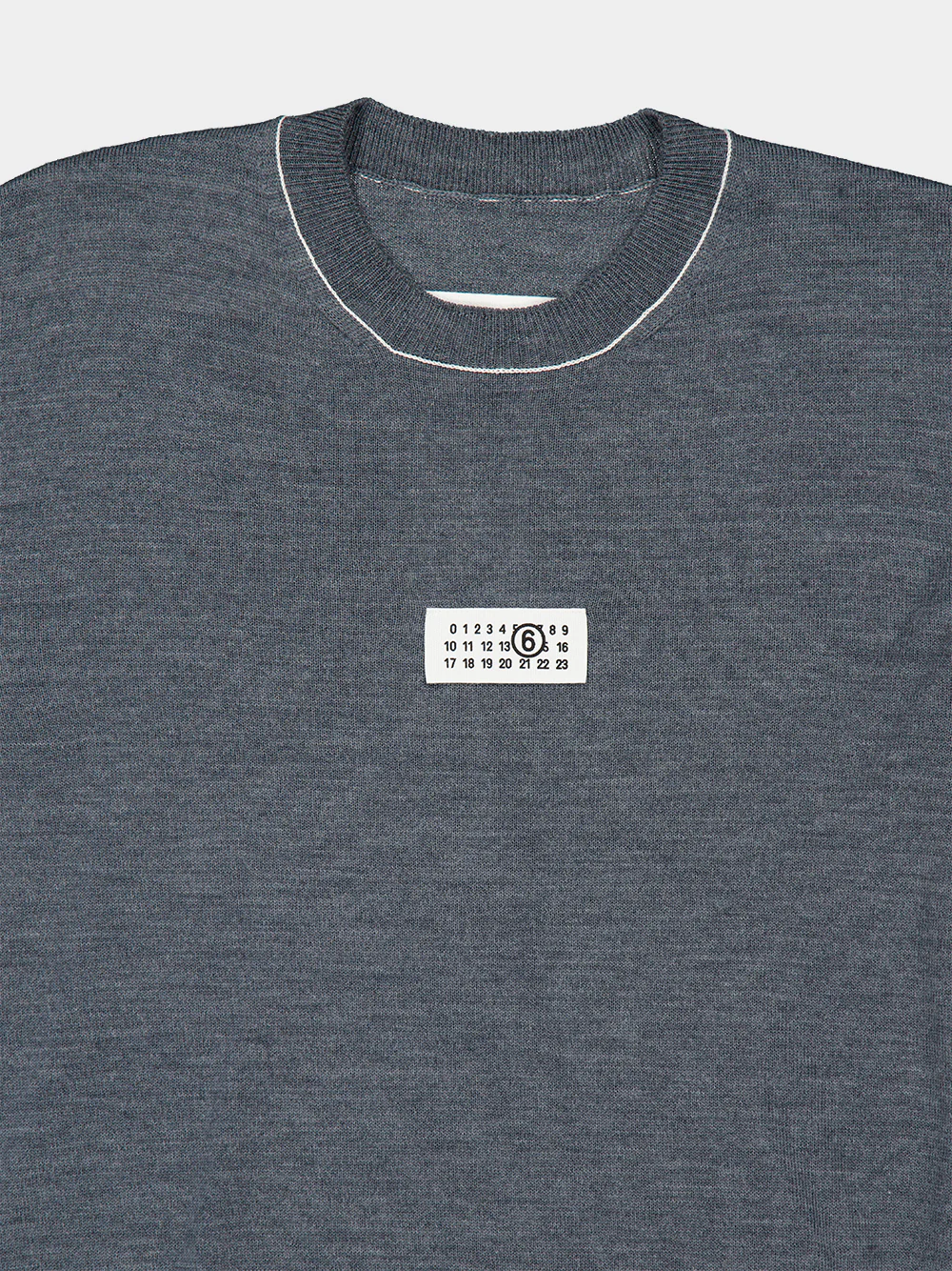 Grey Melange Virgin Wool Jumper - Image 3
