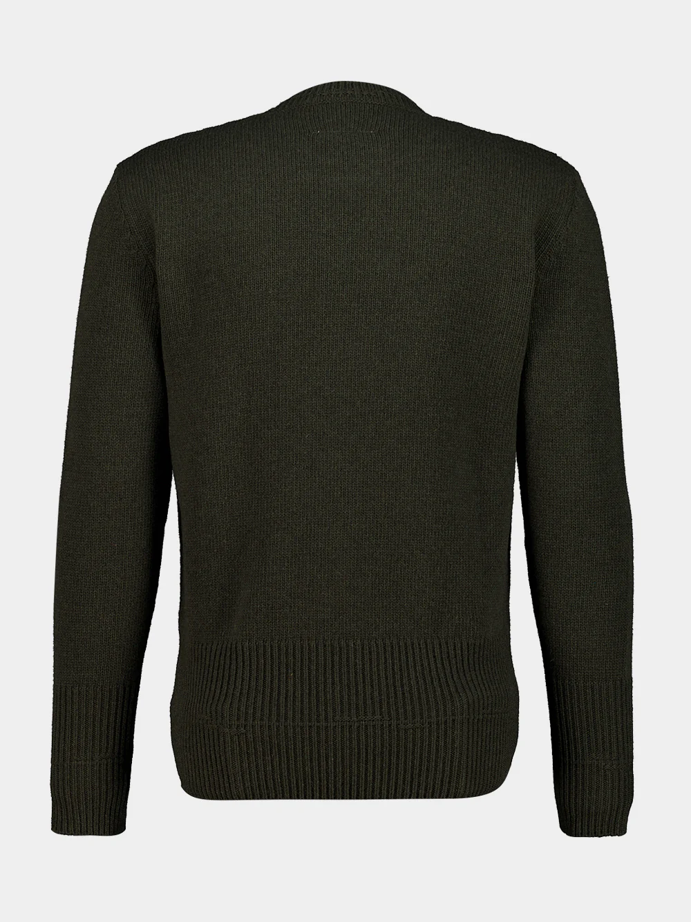 Khaki Wool Crew Neck Jumper - Image 4