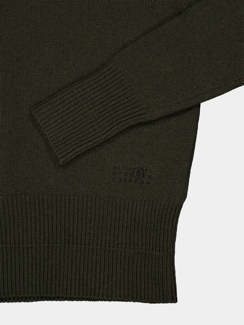 Khaki Wool Crew Neck Jumper - Image 6