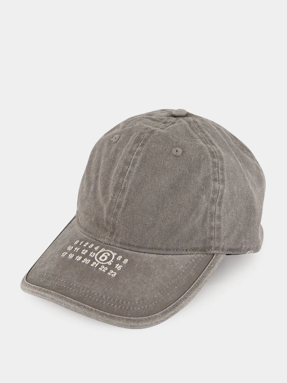 Grey Washed Cotton Label Cap