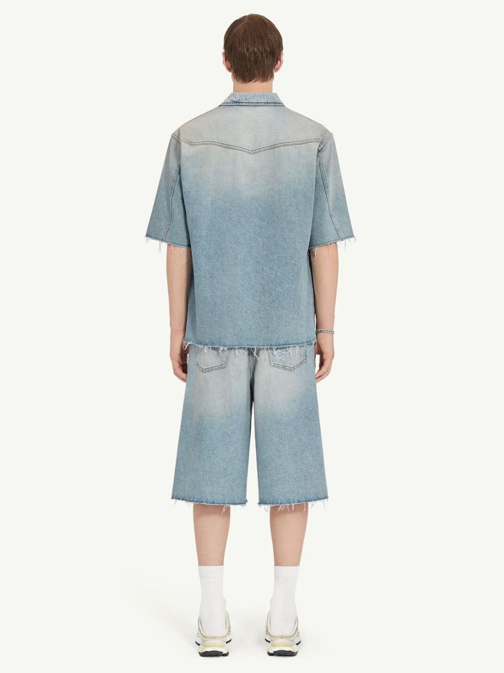 Light Blue Denim Short Sleeve Shirt - Image 4