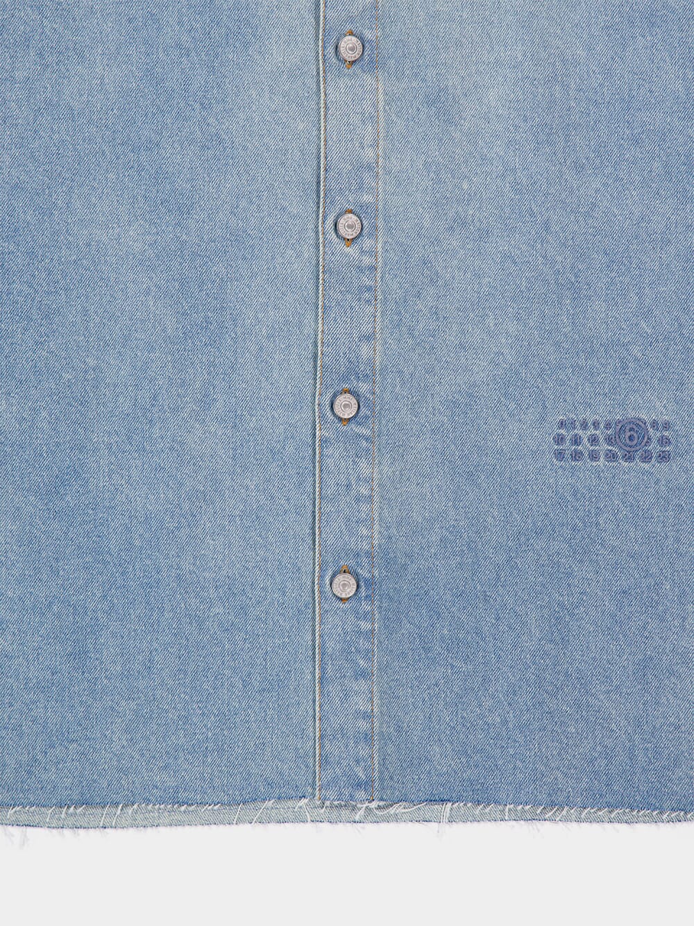 Light Blue Denim Short Sleeve Shirt - Image 6