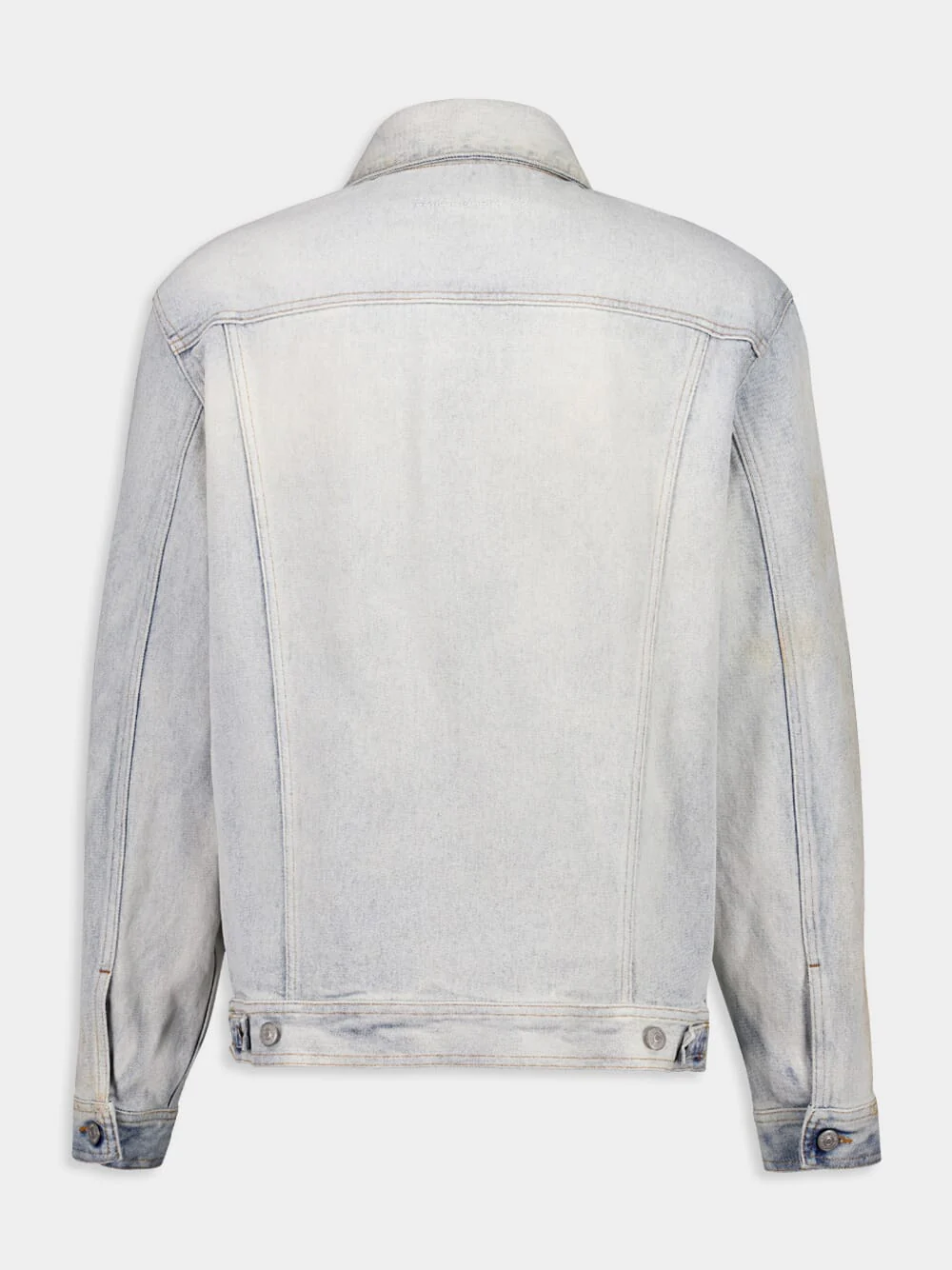Light Blue Distressed Denim Jacket - Image 2